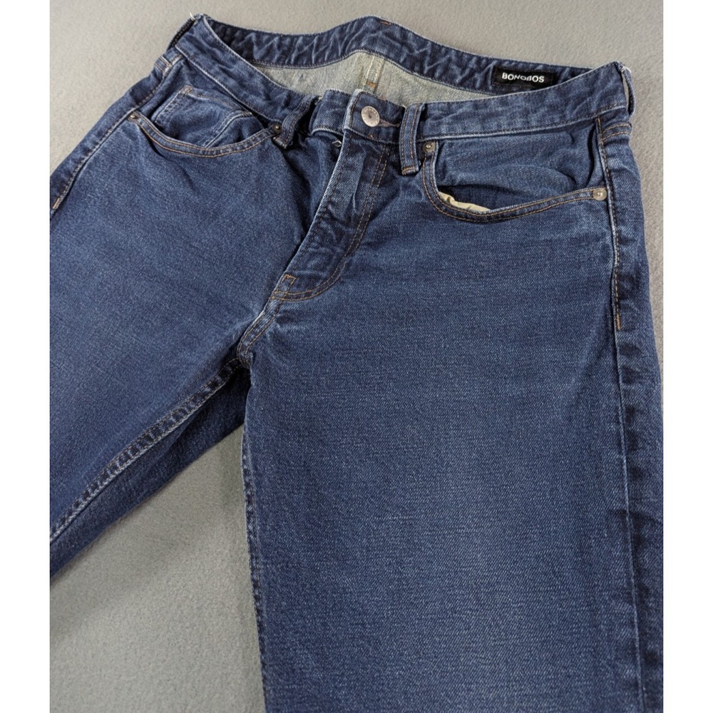 Bonobos Denim On A Mission Organic Cotton Jeans Mens 31x30 Dark Wash Straight - Picture 3 of 16